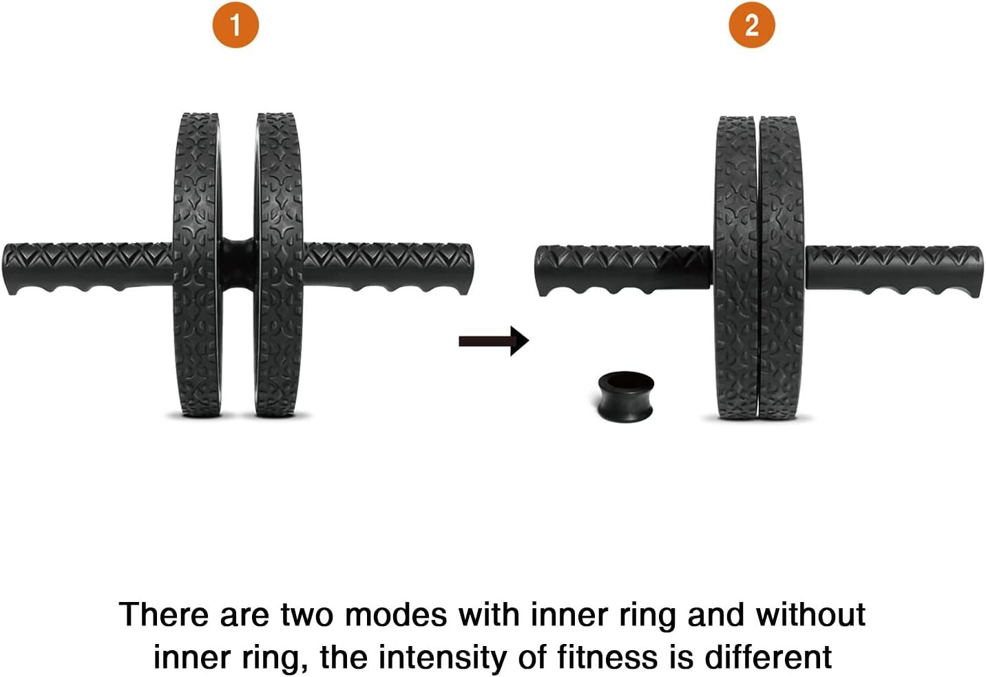 imageBLUERISE Ab Roller Wheel 2 Types Ab Roller No Noise Ab Wheel Easy to Assemble Home Workout Equipment Portable Abs Workout Equipment for Home