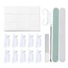 imageBLUERISE Nail Polish Gel Remover Tools Kit 400PCS Lint Free Nail Wipes 10PCS Clips Files Grits 100180 Glass Nail Shiner Cuticle Pusher BrushClear
