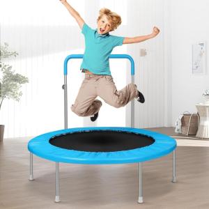 Lyromix 40Inch/48Inch Trampoline for Kids or Adults, Mini Indoor Recreational Trampolines with Handle