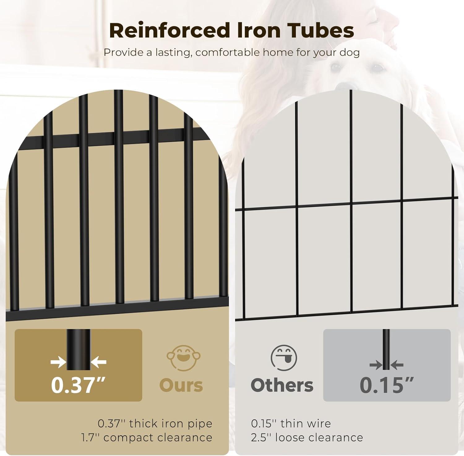 imageLyromix 54quot Dog Crate Furniture with Foldable Door XXL Dog Crates for Large Dogs Wooden Decorative Dog Cage Kennel Indoor End Table Rustic BrownGrey