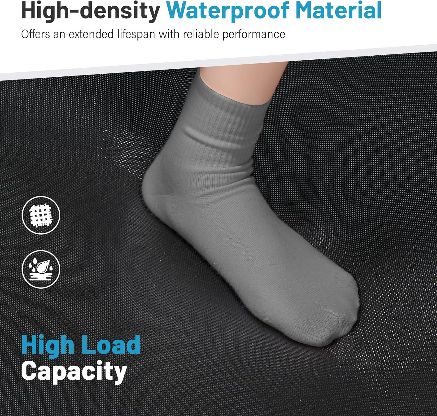 imageLyromix 40quot 48quot Rebounder Trampoline for Adults with Adjustable Bar Mini Fitness Trampoline for Adults and Kids Small Exercise Trampoline with Handle for Indoor Outdoor WorkoutBlack